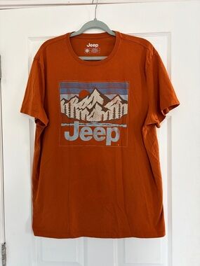 Jeep mens Orange Graphic Mountain Tee XL